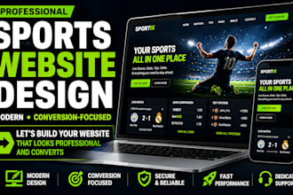 design a modern sports affiliate and membership website