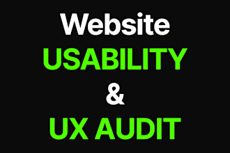 do website usability testing, UI UX audit, and video review