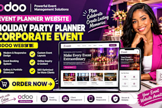design event planner website holiday party planner corporate event odoo website