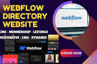 build webflow blog directory membership real estate restaurant hotel website