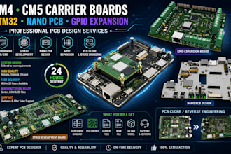 design cm4 cm5 carrier boards, stm32, nano pcb and gpio expansion boards