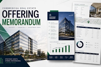 design commercial real estate offering memorandum brochure