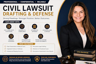 draft your civil lawsuit answer defenses and legal pleadings