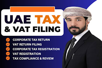 prepare and file your uae corporate and individual  tax and vat return