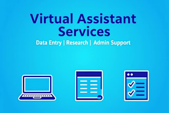 do data entry, virtual assistant, and admin tasks