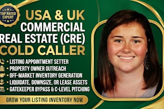 do commercial real estate cold caller listing appointment setter b2b lead gen