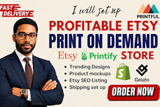 setup print on demand store, shopify store, etsy shop, printify, printful, spod