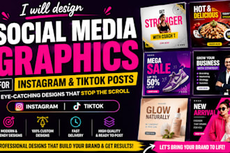 design social media graphic design for instagram tiktok posts