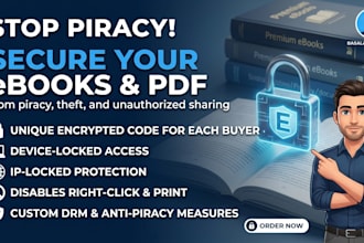secure your ebook pdfs from downloading and print piracy with device locked