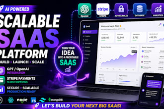 develop a scalable saas platform with gpt integration and payment system