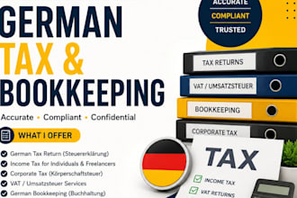 do german tax, income tax, corporate tax, german bookkeeping,  steuerberater vat