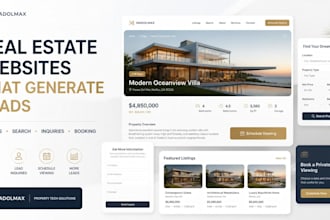 build real estate property listing website realtor lead generation websites