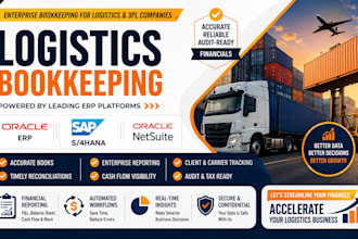 provide logistics bookkeeping using netsuite, sap s4hana, oracle erp for 3pl