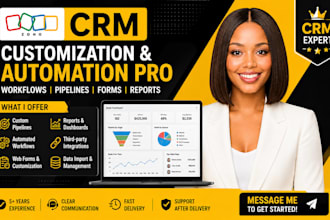 zoho CRM customization, workflows, pipelines, forms, reports and automation pro