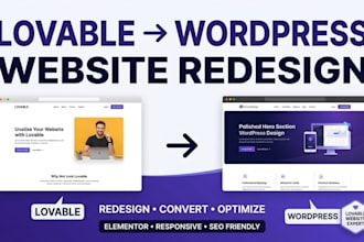 design redesign lovable website, lovable wordpress website, wordpress website