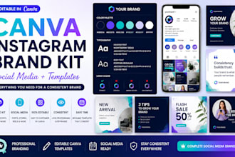 create canva brand kit, instagram branding, social media kit, templates
