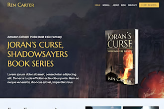 build squarespace author website book writer portfolio publishing website