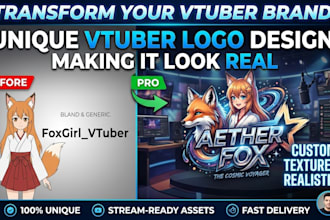 design a unique vtuber logo for your virtual character