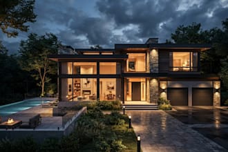 3d and render exterior, interior for houses, buildings