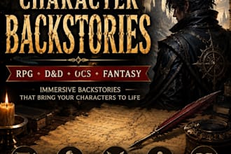 write an immersive character backstory for your rpg or story