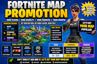 promote your fortnite map, uefn game and fortnite island