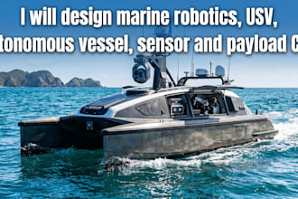 design marine robotics, usv, autonomous vessel, sensor and pa  yload cad