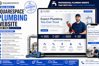 build a modern squarespace plumbing website for your business