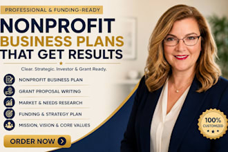 write a structured nonprofit business plan for funding and proposal submit