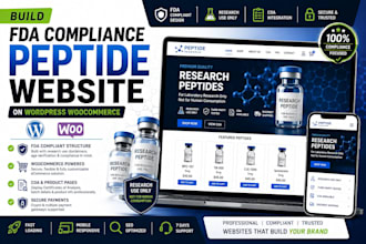 build fda compliant peptide website on wordpress woocommerce