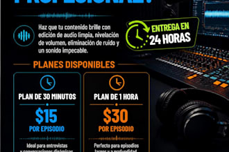 provide professional audio editing for your podcast