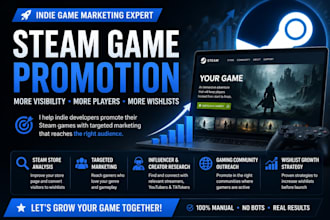promote your steam game with targeted marketing and indie game promotion