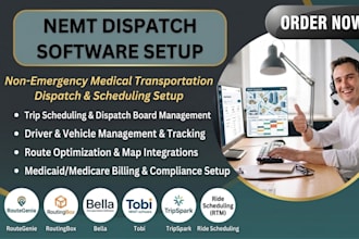setup routegenie routingbox bella tripspark nemt dispatch scheduling software