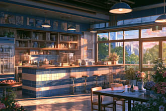 do anime background art for visual novel