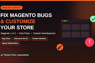 fix magento bugs, errors, and customize your magento 2 store