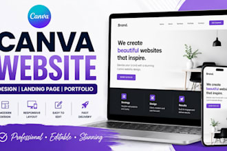 canva website design landing page redesign canva editable website and workboo