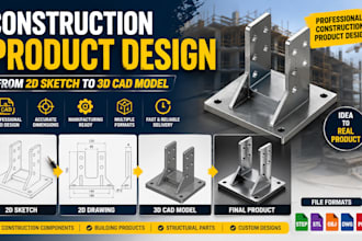 design construction products from sketch to 3d cad model