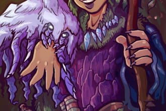 digitally draw character, sprite and comic art commissions