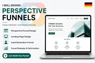 setup a converting one page perspective funnel and landing page for leads