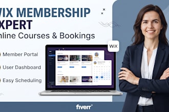 build wix membership website with online course and booking