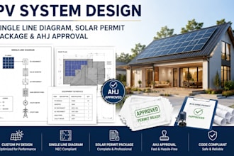 pv system design, single line diagram, solar permit package and ahj approval