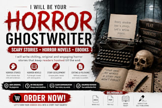 ghostwrite compelling horror stories, dark fiction, and thriller books