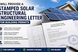 provide a stamped solar structural engineering letter for building permits
