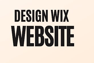 design and edit wix website