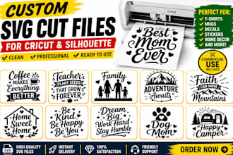create custom svg cut files for cricut and silhouette