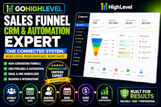 build a gohighlevel sales funnel with CRM and automation