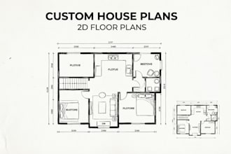 design custom residential house plans and 2d floor plans