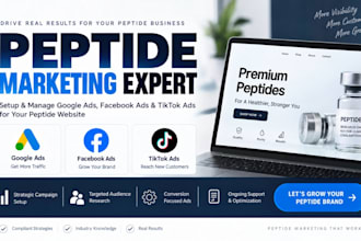 peptide marketing expert setup peptide google ads fb tiktok for peptide website