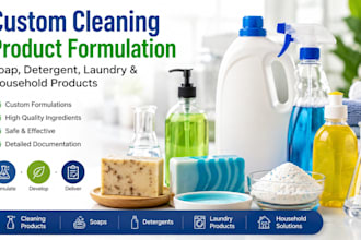 formulate custom cleaning products, soap, detergent, laundry household product