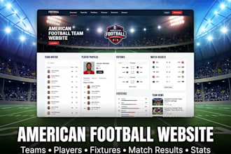 create a professional american football website