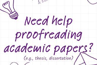 proofread, edit, spellcheck, and format your academic papers